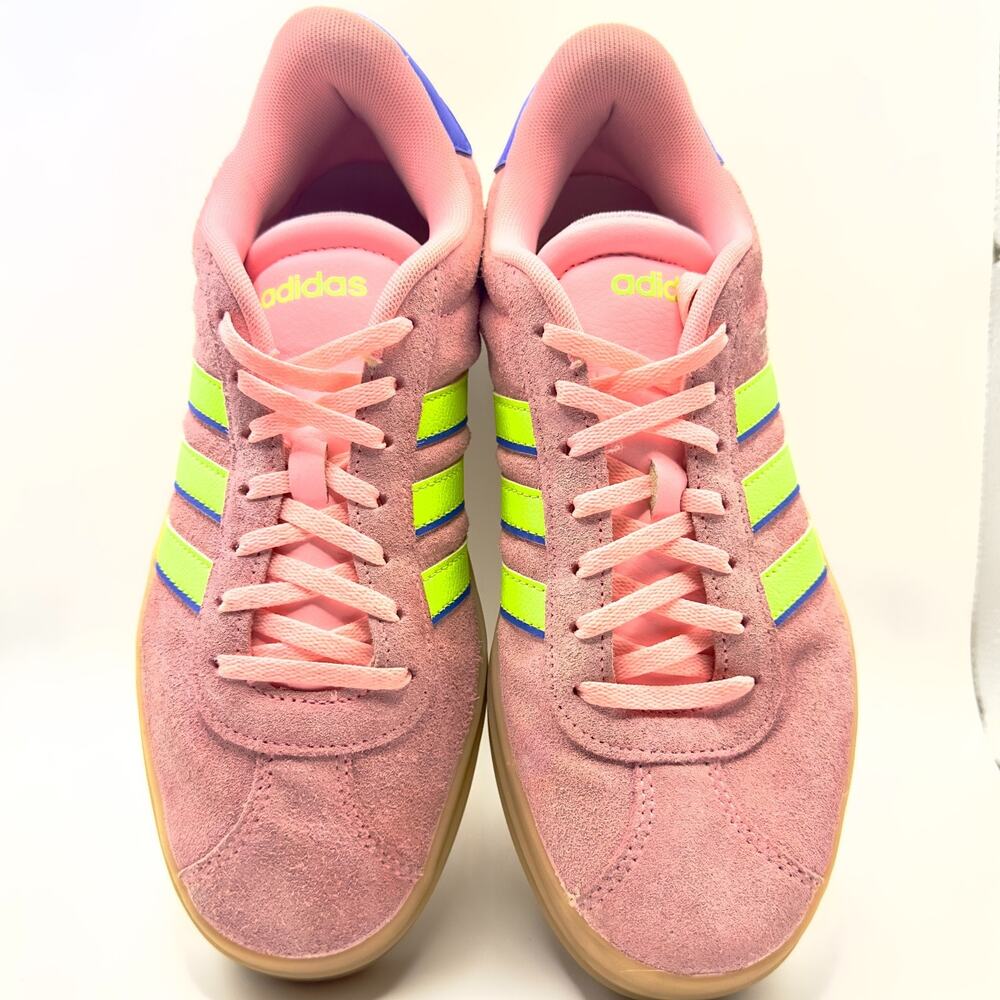 Adidas VL Court Pink Lemon Blue Platform Sneakers Womens Sz 8.5 - Picture 4 of 8